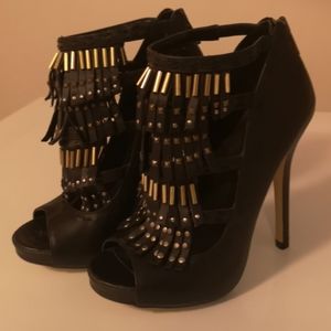 Black with gold studs Aldo heels